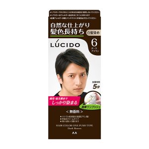 LUCIDO Hair Color One Push Type Dark Brown (Quasi-drug) Agent1 50g / Agent2 50g