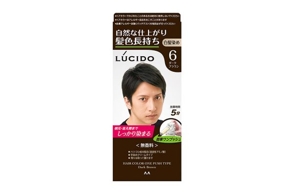 LUCIDO Hair Color One Push Type Dark Brown (Quasi-drug) Agent1 50g / Agent2 50g