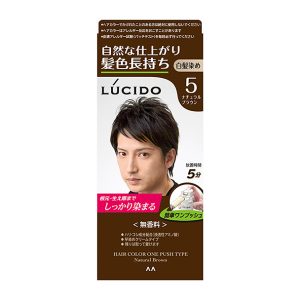LUCIDO Hair Color One Push Type Natural Brown (Quasi-drug) Agent1 50g / Agent2 50g