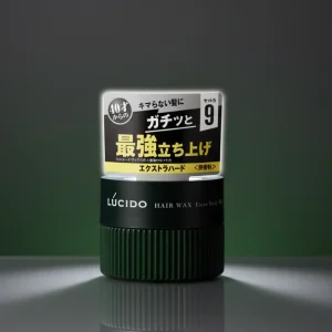 LÚCIDO HAIR WAX Extra Hard (Setting Power 9 / Strongest Lift), Hair Styling, made in Japan – extremely strong hold and lift for styling difficult hair (fragrance free) for Bangladesh Market.