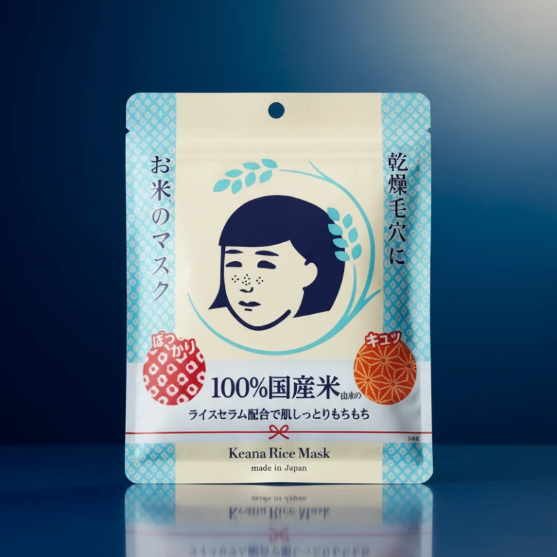 Keana Rice Mask, Skincare, made in Japan – moisturizing and tightening/improving the appearance of dry and enlarged pores for Bangladesh Market.