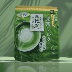 Tsujiri Matcha Milk (抹茶ミルク) 190g, Powdered Beverage Mix, made in Japan – instant preparation of a sweet, mellow matcha latte drink for Bangladesh Market.