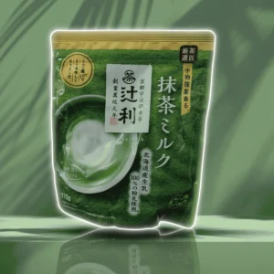 Tsujiri (辻利) Matcha Milk (抹茶ミルク), Instant Beverage Mix, made in Japan – instant preparation of a creamy matcha latte or milk drink for Bangladesh Market.