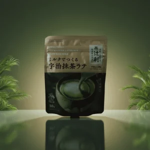 TSUJIRI Sweetened Uji Matcha Latte Mix (Just Add Milk), Drink Mix, made in Japan – convenient preparation of a sweetened matcha latte beverage for Bangladesh Market.